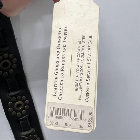 Will brand handmade leather belt size 36 - Picture 6 of 7